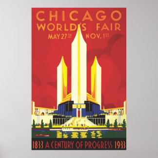  Chicago Worlds Fair Poster 1933