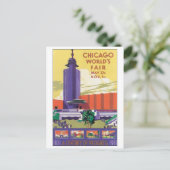 Chicago World's Fair Poster 1933 Briefkaart (Staand voorkant)