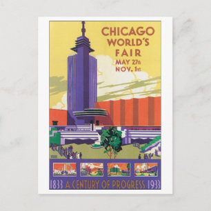 Chicago World's Fair Poster 1933 Briefkaart