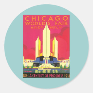  Chicago World's Fair Ronde Sticker