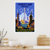  Chicago Worlds Fair Travel poster 1934 (Keuken)