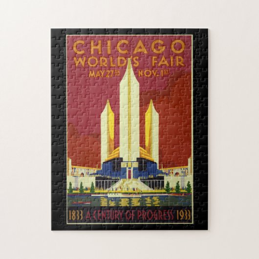 Chicago Worlds Fair Vintage Poster 1933 Legpuzzel (Verticaal)