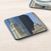 Chicago, Wrigley Building with Trump Hotel & Drankjes Onderzetter (Linkerzijde)