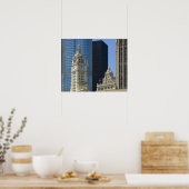 Chicago, Wrigley Building with Trump Hotel & Poster (Keuken)