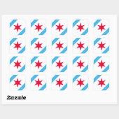 Chicago Zespotnik Vierkante Sticker (Vel)