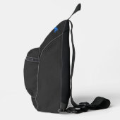 Chicago Zwart Blauw Maatwerk  Sling Bag (Rechts)