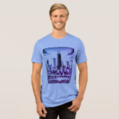 CHICAGO zwart grafisch T-shirt (Voorkant volledig)