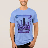CHICAGO zwart grafisch T-shirt (Voorkant)