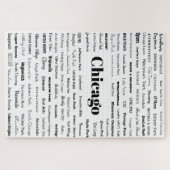 Chicago - zwart op wit legpuzzel (Horizontaal)