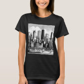 Chicago zwart wit grafisch T-shirt (Voorkant)