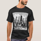 Chicago zwart wit grafisch T-shirt (Voorkant)