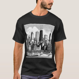 Chicago zwart wit grafisch T-shirt