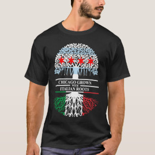 Chicagoan Grown Italiaanse rots Chicago Flag Itali T-shirt