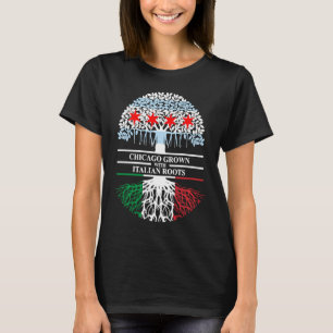 Chicagoan Grown Italiaanse rots Chicago Flag Itali T-shirt