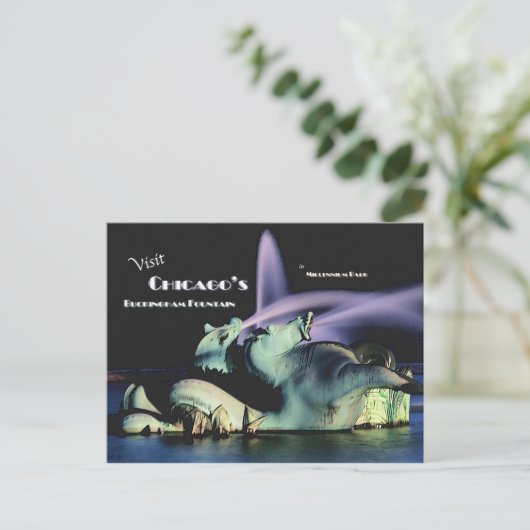 Chicago's Buckingham Fontein Briefkaart (Staand voorkant)