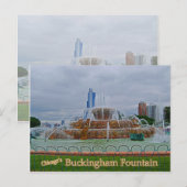 Chicagos Buckingham Fountain Briefkaart (Voorkant / Achterkant)