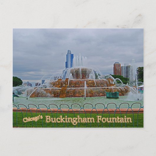 Chicagos Buckingham Fountain Briefkaart (Voorkant)