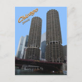 Chicagos Marina Towers Briefkaart (Voorkant)