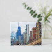Chicago's Michigan Avenue Briefkaart (Staand voorkant)