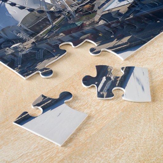 Chicago's Navy Pier in de winter Legpuzzel (Zijkant)