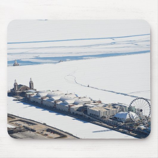 Chicago's Navy Pier in de winter Muismat (Voorkant)
