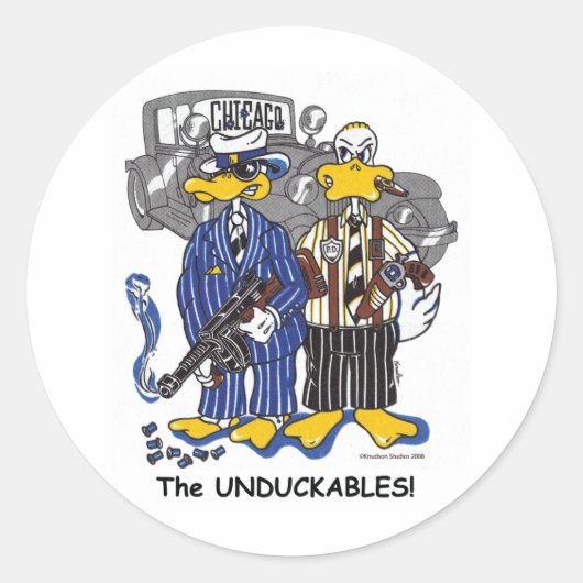 Chicago's onaanraakbaren ronde sticker (Voorkant)