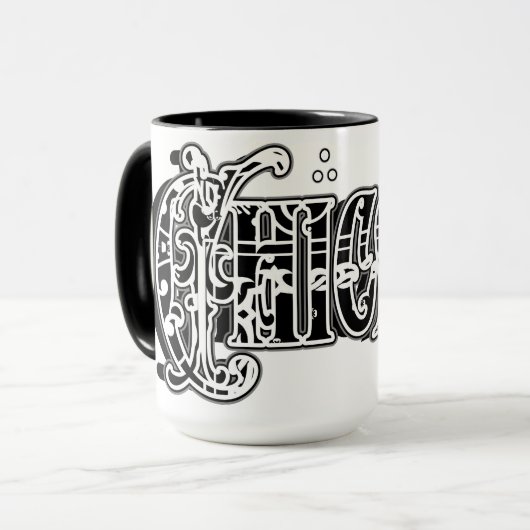Chicana Bandana print koffie Mok (Voorkant links)