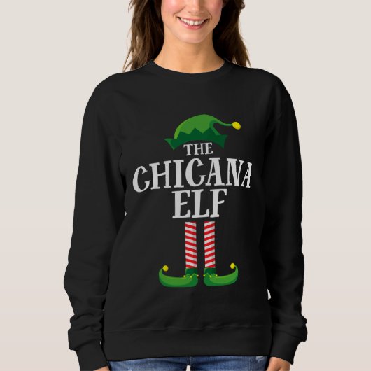 Chicana Elf Matching Family Group Christmas Party  Trui (Voorkant)