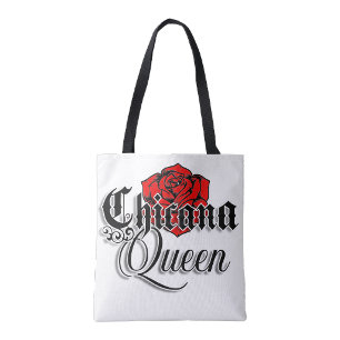 Chicana koningin boodschappentas tote bag