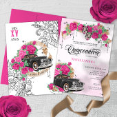 Chicana Lowrider Roze Rose Chola Quinceanera Kaart