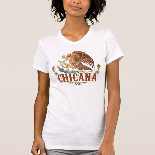 Chicana Mexico Coat of Arms T-shirt (Voorkant)