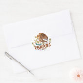 Chicana Mexico-wapen Ronde Sticker (Envelop)
