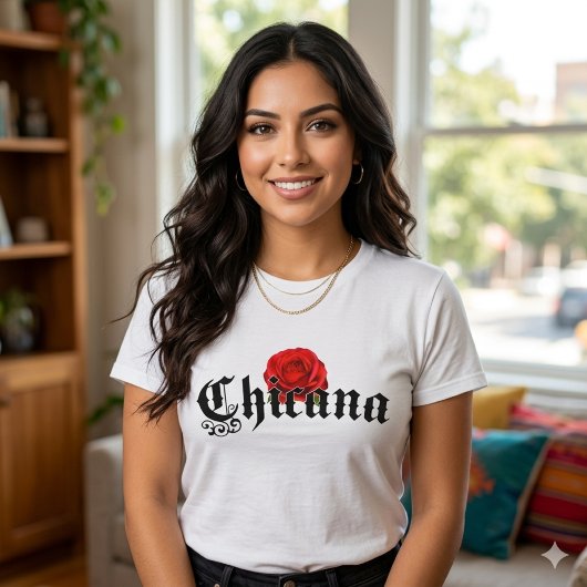 Chicana Red Rose shirt tshirt