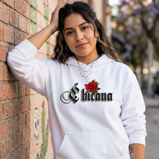 Chicana Rode Roos Hoodie