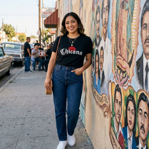 Chicana Rode Roos  T-shirt