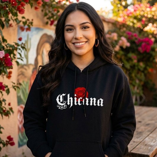 Chicana Rode Rozen Hoodie