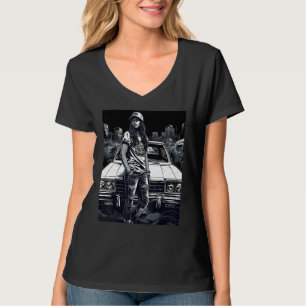 Chicana stijl lowrider kleren vrouwen Mexicaans Am T-shirt