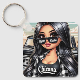 Chicana stijl sleutelhanger