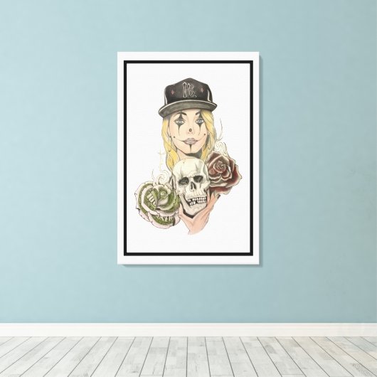 Chicano Art Canvas Kunstdruk (Insitu (Houten vloer))