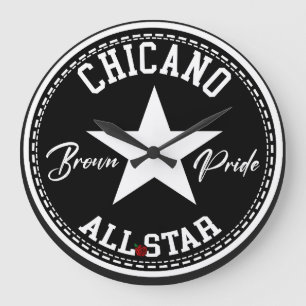 Chicano Brown Pride Wandklok