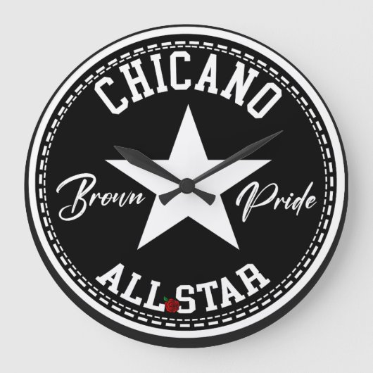 Chicano Brown Pride wandklok (Voorkant)
