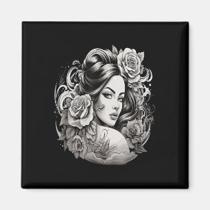 Chicano Chicana La Raza Barrio Tattoo Kunst Dood _ Magneet