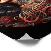 Chicano Chicana La Raza Barrio Tattoo Kunst Dood _ Poster (Hoek)