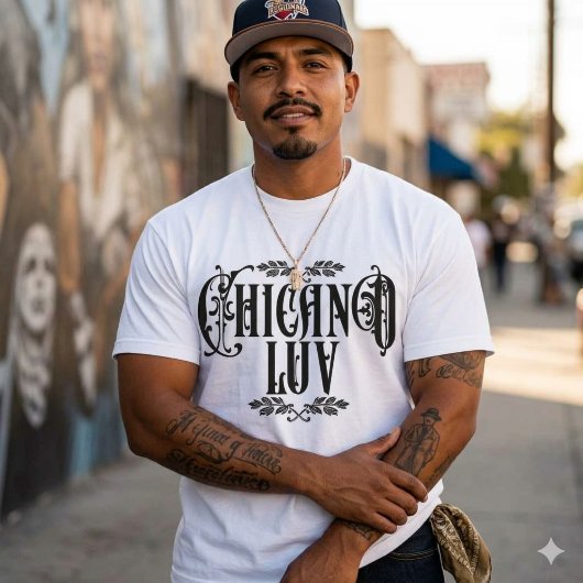 Chicano-liefde gepersonaliseerd met Naam T-shirt