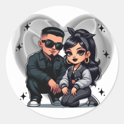 Chicano liefde stickers (Voorkant)