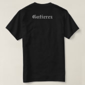 Chicano-liefde zwarte aangepaste naam t-shirt (Design achterkant)