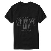 Chicano-liefde zwarte aangepaste naam t-shirt