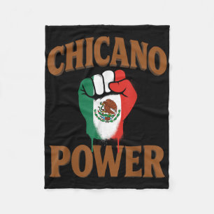 Chicano Power Mexicaanse Mexico Vlag Bruin Latino Fleece Deken