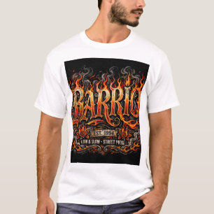 Chicano-straatartteeshirt - Barrio Fuego-stedelijk T-shirt