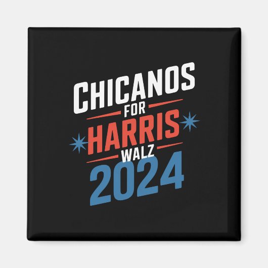 Chicanos voor Harris Walz 2024 Presidential Magneet (Voorkant)
